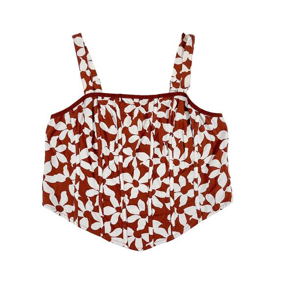 Torrid Corset & Wide Leg Pant Set NWT Size 0 L 12 Amy Floral Roasted Russet Boho - Picture 3 of 12